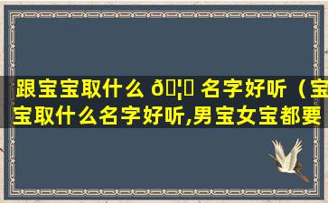 跟宝宝取什么 🦈 名字好听（宝宝取什么名字好听,男宝女宝都要取）